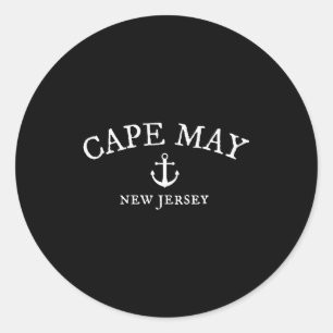 Cape May Nj Shirt, New Jersey Sea Town  Classic Round Sticker