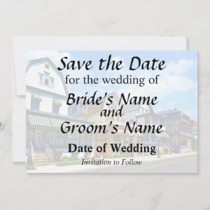 Cape May NJ - Sisters Walking Down Perry Street Save The Date