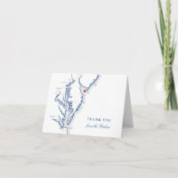 Cape May NJ Wedding Navy Blue Map Personalized