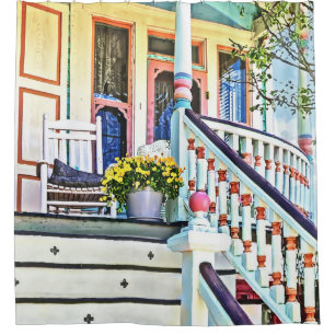 Cape May NJ - White Rocking Chair on Porch