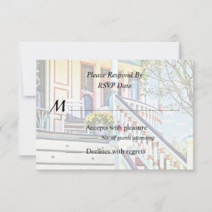 Cape May NJ - White Rocking Chair on Porch RSVP Card