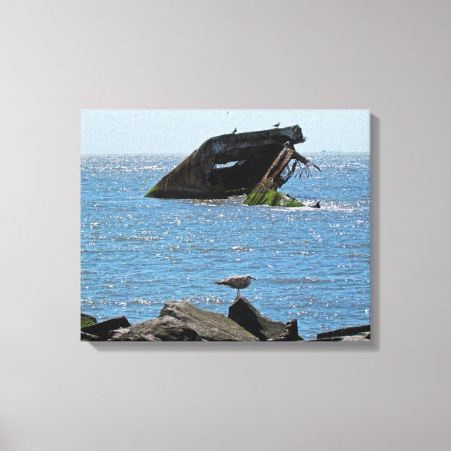 Cape May Shipwreck Canvas Print (Front)