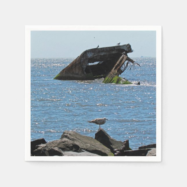 Cape May Shipwreck Napkin (Front)
