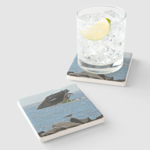 Cape May Shipwreck Stone Coaster