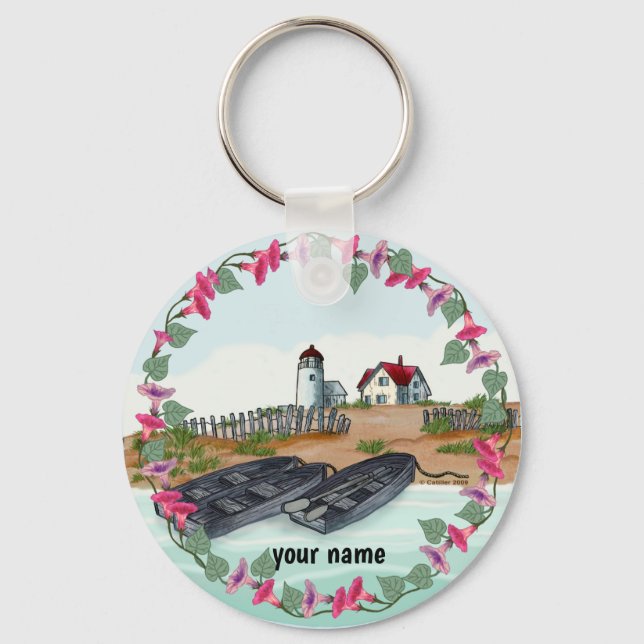 Cape Neddick Lighthouse keychain  (Front)