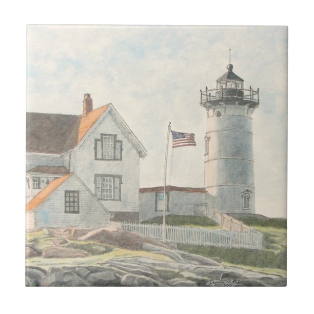 Cape Neddick Lighthouse Tile (Front)