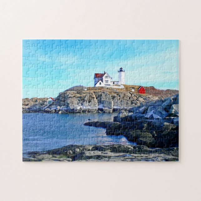 Cape Neddick ( Nubbles Light) Lighthouse Puzzle (Horizontal)