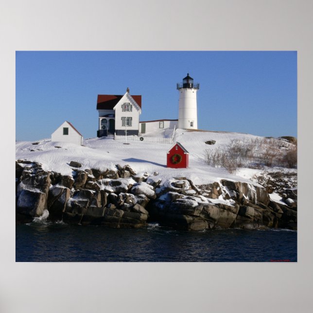 Cape Neddick ( Nubbles ) Phare Impression hivernal (Devant)