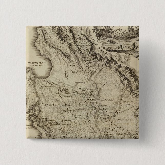 Cape of Good Hope 2 Inch Square Button (Front)