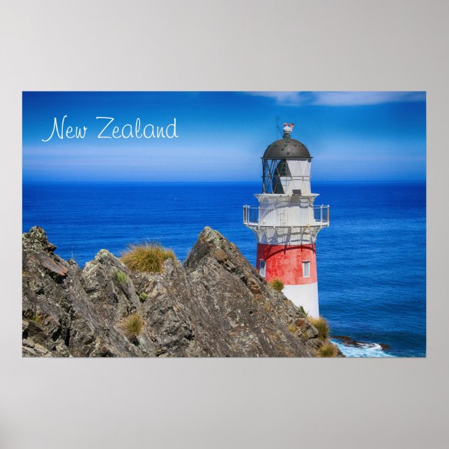 Cape Palliser New Zealand Lighthouse Poster (Front)