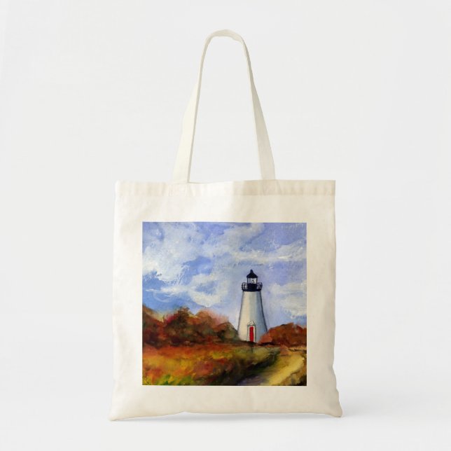 Cape Poge Lighthouse Tote Bag (Front)