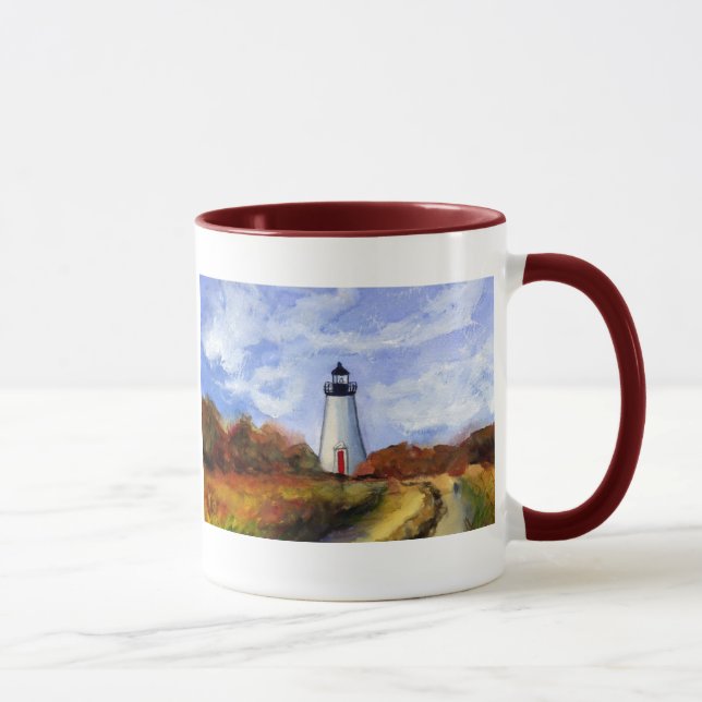 Cape Pogue Lighthouse- Martha's Vineyard, ... Mug (Right)