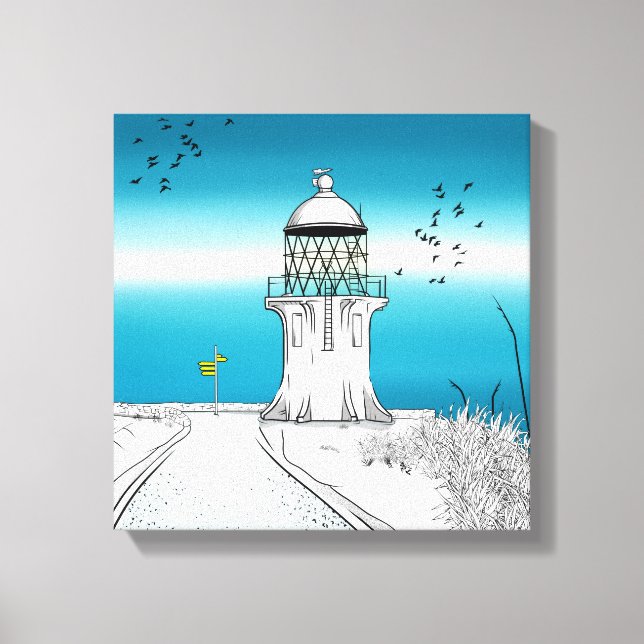 Cape Reinga Lighthouse New Zealand Canvas Print (Front)