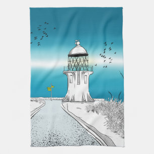 Cape Reinga Lighthouse New Zealand Kitchen Towel