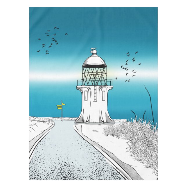 Cape Reinga Lighthouse New Zealand Tablecloth (Front)