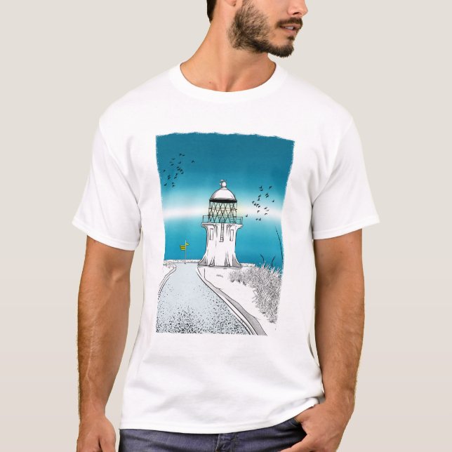 Cape Reinga Lighthouse Northland NZ T-Shirt (Front)
