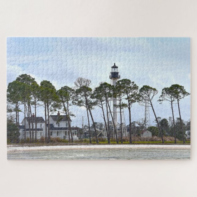 Cape San Blas Lighthouse, Port St. Joe, Florida Jigsaw Puzzle (Horizontal)