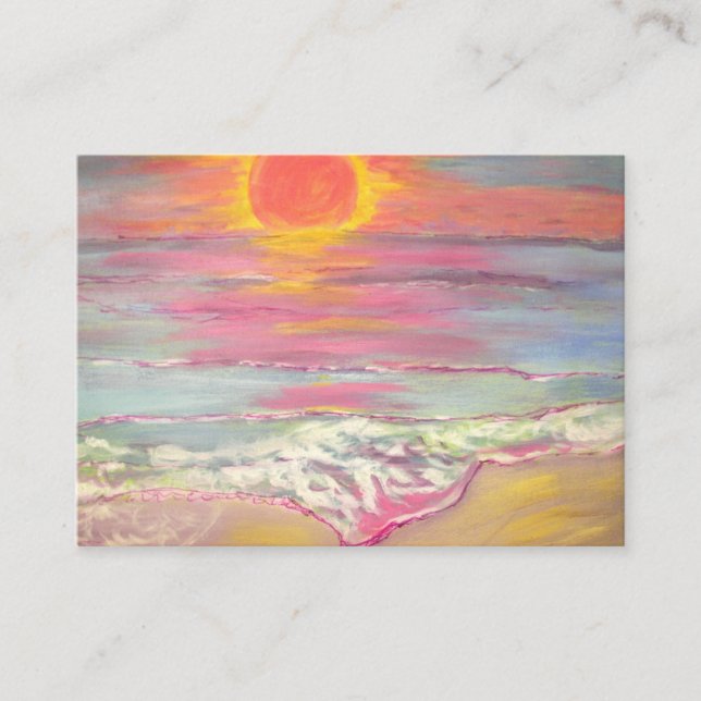 Cape San Blas Sunset Beach Business Card (Front)