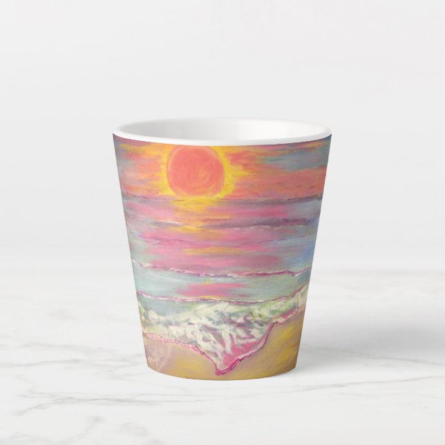 Cape San Blas Sunset Beach Latte Mug (Front)