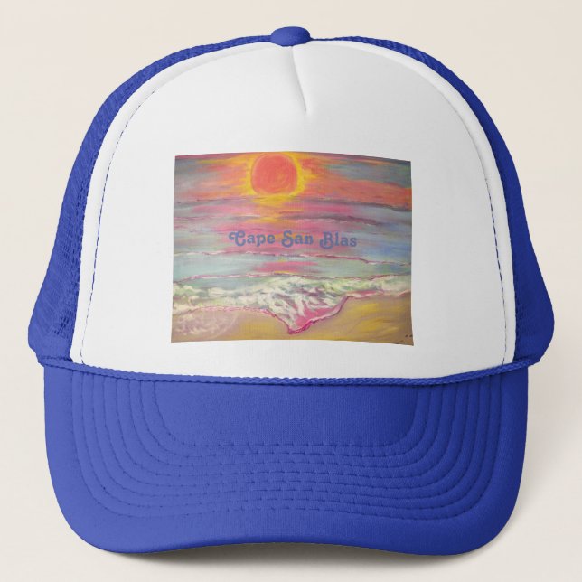 Cape San Blas Sunset Beach Trucker Hat (Front)