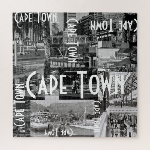 Cape Town Architecture Cityscape Monochrome Jigsaw Puzzle