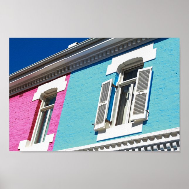 Cape Town Bo-Kaap Architecture South Africa SA Poster (Front)