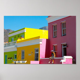 Cape Town Bo-Kaap Cityscape South Africa Poster