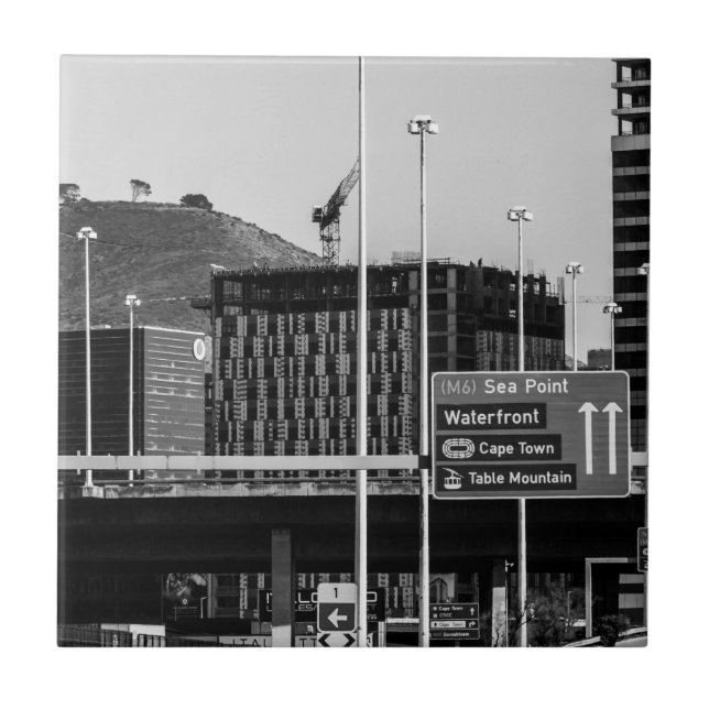Cape Town City Centre Cityscape South Africa Tile (Front)