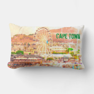 Cape Town Cityscape Waterfront South Africa Lumbar Pillow