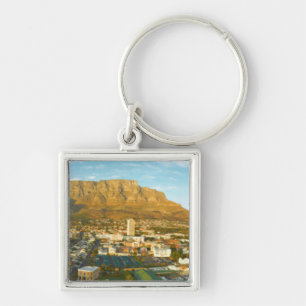Cape Town Cityscape With Table Mountain Keychain
