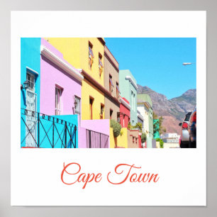 Cape Town Colourful Houses Bo Kaap Street Poster