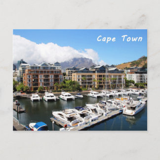 Cape Town Harbour and Table Mountain Postcard