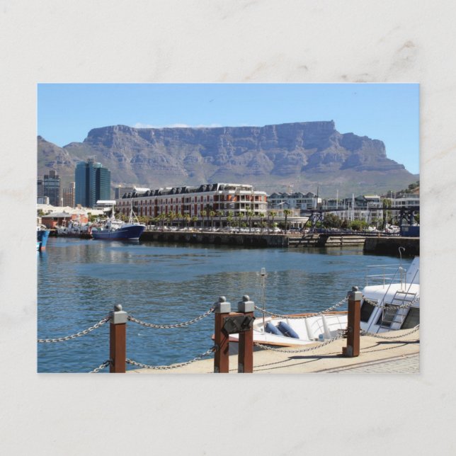 Cape Town Harbour and Table Mountain Postcard (Front)