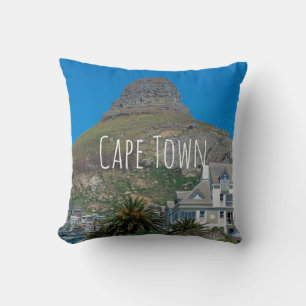 Cape Town Lion's Head Cityscape Architecture Throw Pillow