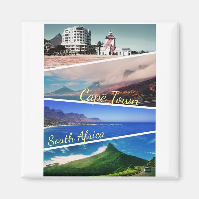 Cape Town Lion's Head Landscape Collage Magnet (Front)