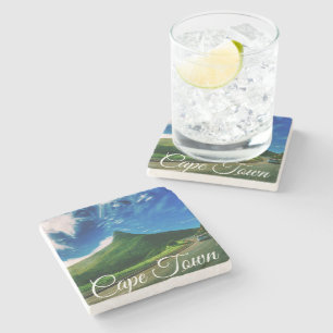 Cape Town Lion's Head Landscape South Africa Stone Coaster