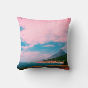 Cape Town Lion's Head Ocean View Throw Pillow