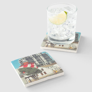 Cape Town Mouille Point Lighthouse South Africa Stone Coaster