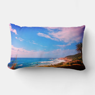 Cape Town Ocean Palm Beach Landscape Throw Pillow