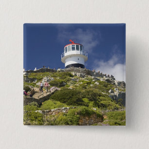 Cape Town, South Africa. A lighthouse on the 2 Inch Square Button