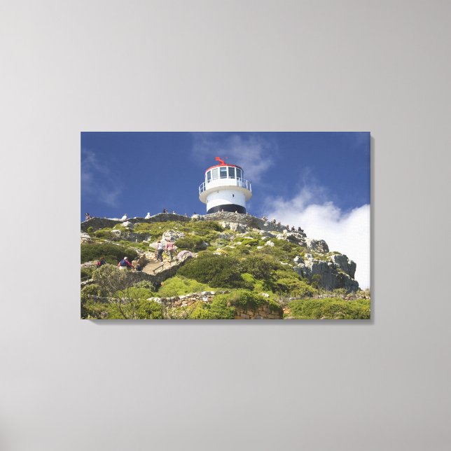 Cape Town, South Africa. A lighthouse on the Canvas Print (Front)
