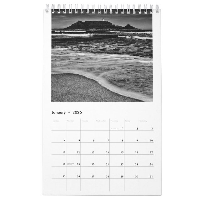 Cape Town South Africa Architecture City Calendar (Jan 2026)