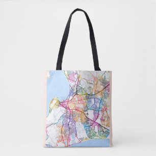 Cape Town South Africa City Map Tote Bag