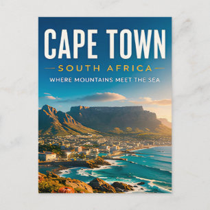 🏔️ Cape Town South Africa Coastal Home Decor 🌊 Postcard