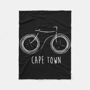 Cape Town South Africa Cute Vintage Retro Bike  Fleece Blanket