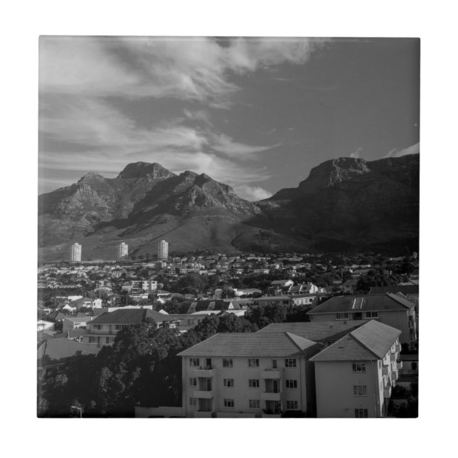Cape Town South Africa Devil's Peak View Tile (Front)