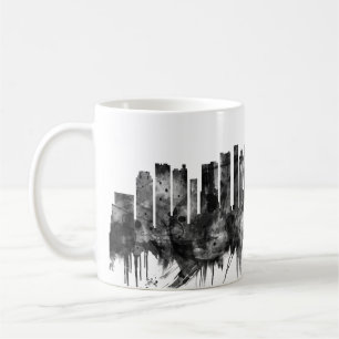 Cape Town South Africa Skyline BW Coffee Mug