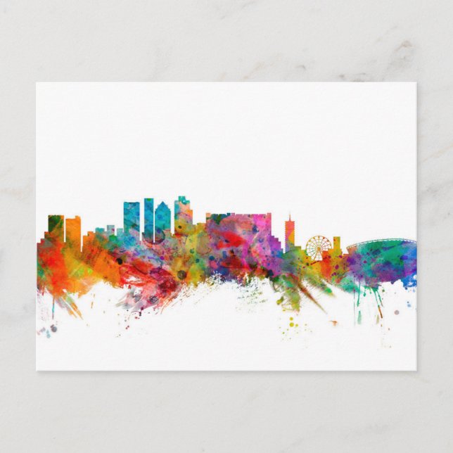Cape Town South Africa Skyline Postcard (Front)