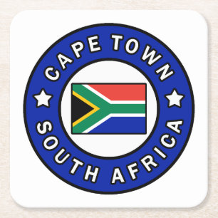 Cape Town South Africa Square Paper Coaster