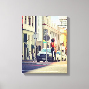Cape Town South Africa Street View Cityscape Canvas Print